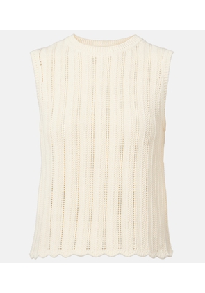 Altuzarra Zabou scalloped pointelle cotton top