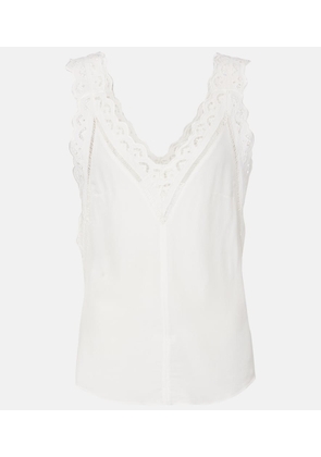 Isabel Marant Fradela lace-trimmed crepe top