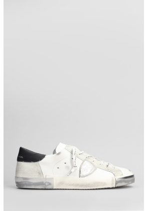 Philippe Model Prsx Low Sneakers In White Leather
