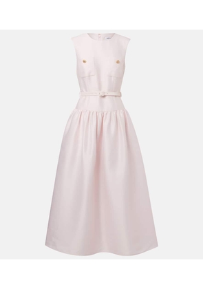 Self-Portrait Belted taffeta midi dress