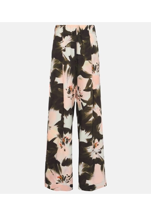 Dries Van Noten Pila floral high-rise wide-leg pants