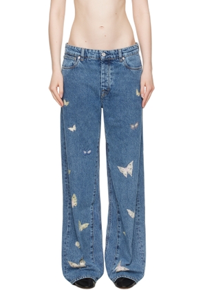 OUR LEGACY Blue Treble Cut Jeans