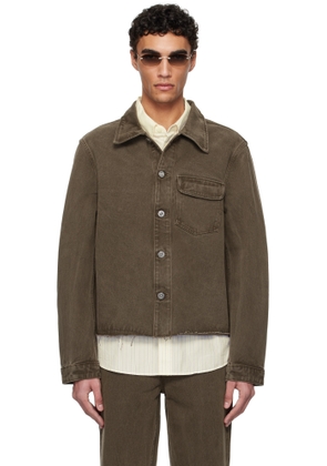 OUR LEGACY Brown Cut Rebirth Denim Jacket