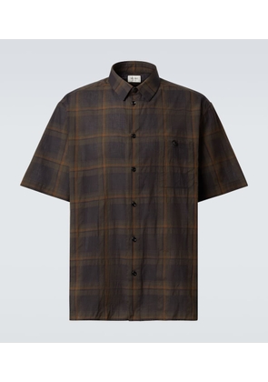 Saint Laurent Tartan checked cotton voile shirt