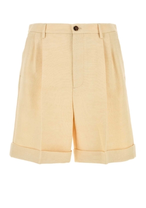 Valentino Cream Jute Bermuda Shorts