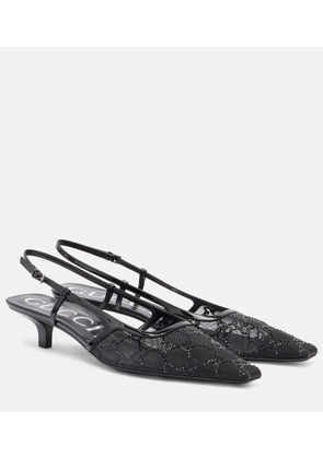 Gucci Gucci Demi embellished slingback pumps