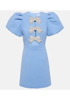 Rebecca Vallance Juliana bow-embellished crepe minidress