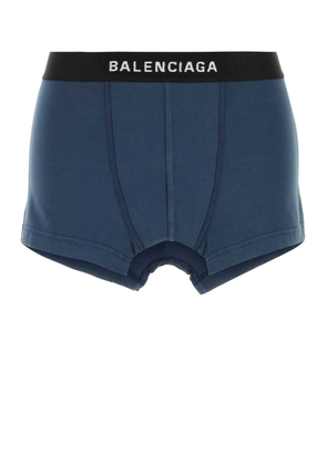 Balenciaga Blue Stretch Cotton Mini Skirt