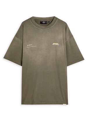 Represent Patron Of The Club Printed Cotton T-shirt - Olive - S