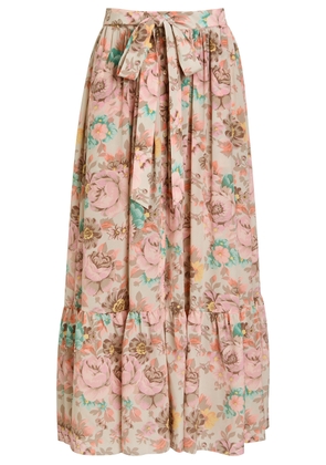 Chloe Floral-print Silk Maxi Skirt - Multi Floral - 38 (UK10 / S)