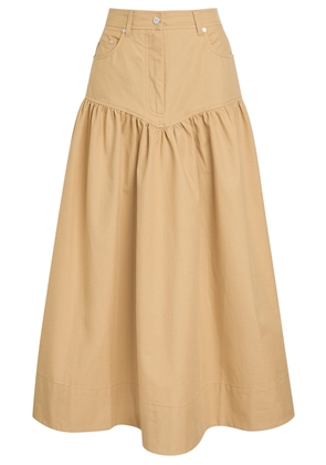 Ganni Suiting Cotton-blend Maxi Skirt - Beige - 38 (UK8 / S)