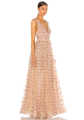 Bronx and Banco Megan Maxi Dress in Nude,Pink. Size M. Also in L, S, XS.
