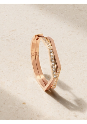 Repossi - Antifer Medium 18-karat Rose Gold Diamond Single Hoop Earring - One size