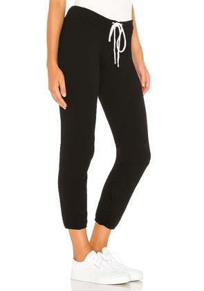 MONROW Supersoft Vintage Sweatpant in Black. Size L. Also in M, XL.