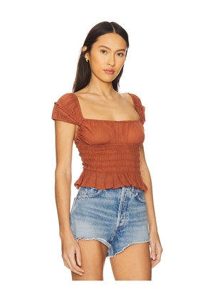 Free People Sweet On You Crop in Brown. Size L. Also in M, S, XS.