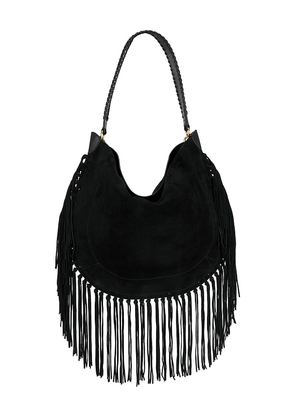 Isabel Marant Oskan Hobo Soft Shoulder Bag in Black.