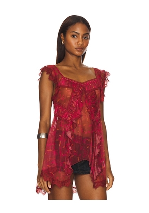 Free People x REVOLVE Ivie Tunic in Red. Size L. Also in M, S, XL, XS.