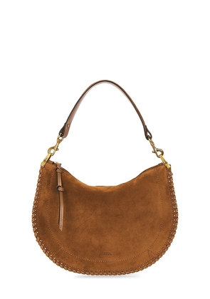 Isabel Marant Oskan Soft Zip Shoulder Bag in Brown.