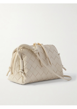 Bottega Veneta - Concert Pouch Intrecciato Leather Shoulder Bag - Cream - One size