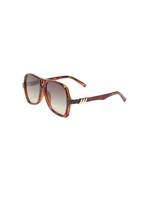 Le Specs Fortune Teller Sunglasses in Brown.