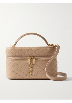 SAINT LAURENT - Gaby Vanity Leather Shoulder Bag - Neutrals - One size