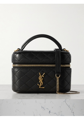SAINT LAURENT - Gaby Vanity Micro Quilted Leather Shoulder Bag - Black - One size