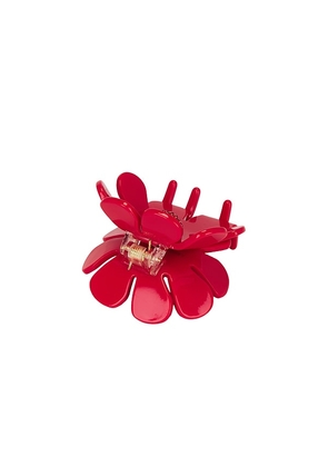 Lele Sadoughi Daisy Claw Clip in Red.