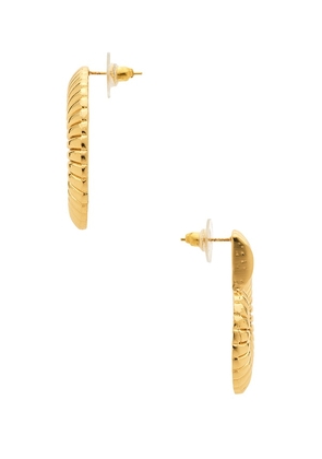 Maison Irem Tears Of The Ocean Earrings in Metallic Gold.