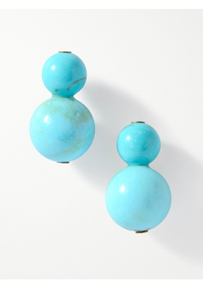 Jennifer Behr - Cara Gold-tone Turquoise Earrings - Blue - One size