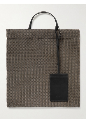 The Row - Barn Mini Leather-trimmed Mesh Tote - Brown - One size