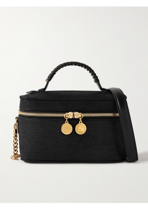 Stella McCartney - Falabella Chain-embellished Brushed Shoulder Bag - Black - One size