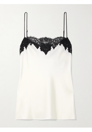 Stella McCartney - Lace-trimmed Satin Camisole - White - IT36,IT38,IT40,IT42,IT44,IT46,IT48,IT50
