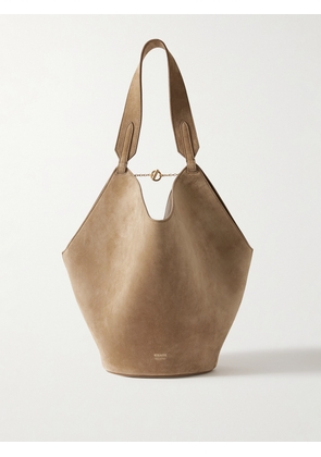 KHAITE - Lotus Small Suede Tote - Neutrals - One size