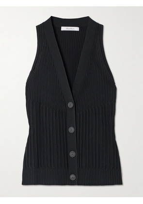 Max Mara - Bimba Ribbed Cotton-blend Vest - Black - x small,small,medium,large,x large