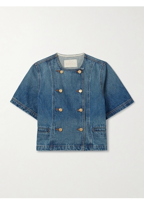 Ulla Johnson - Serge Double-breasted Denim Jacket - Blue - x small,small,medium,large,x large
