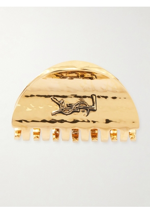 SAINT LAURENT - Cassandre Gold-tone Hair Clip - One size