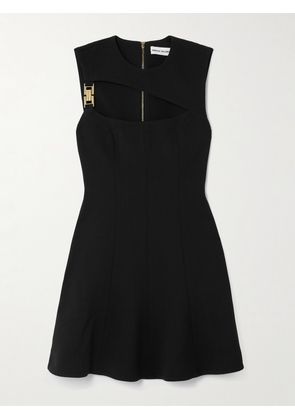 Rebecca Vallance - Freyja Cutout Embellished Crepe Mini Dress - Black - UK 4,UK 6,UK 8,UK 10,UK 12,UK 14