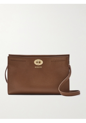 Burberry - Textured-leather Shoulder Bag - Brown - One size