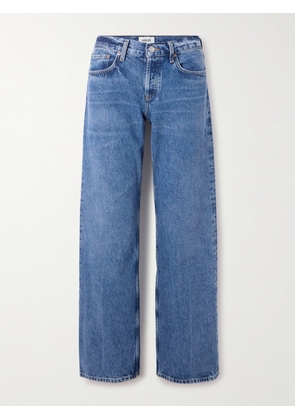 AGOLDE - Low-rise Loose Distressed Straight-leg Jeans - Blue - 23,24,25,26,27,28,29,30,31,32