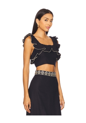 Rosewater House Malika Bustier Top in Navy. Size M/L. Also in S/M, XS/S.