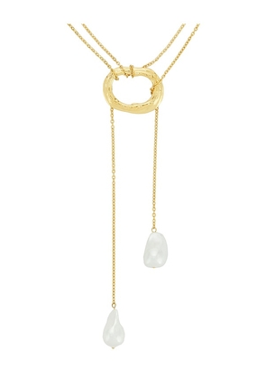 petit moments Solar Necklace in Metallic Gold.