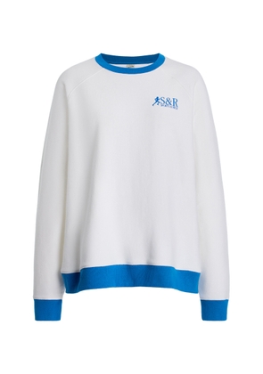 Sporty & Rich SR Runner Cotton-Blend Sweatshirt - Moda Operandi