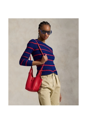 Striped Cable-Knit Cotton Jumper