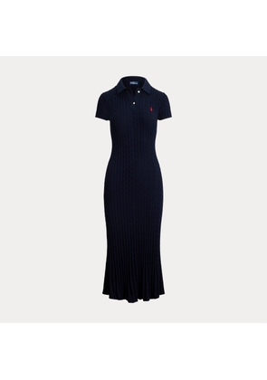 Cable-Knit Polo Dress
