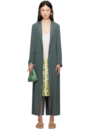 Dries Van Noten Green Bingo Coat