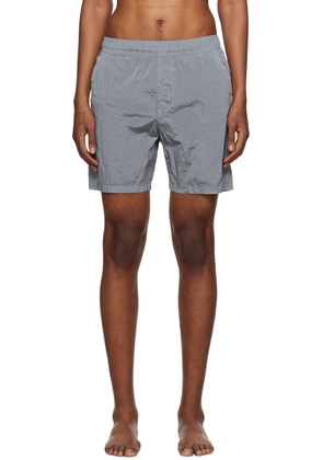 Stone Island Gray Metallic Swim Shorts