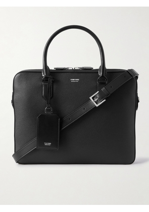 TOM FORD - Elliot Full-Grain Leather Briefcase - Men - Black