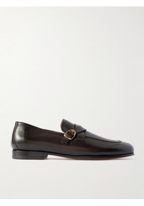 TOM FORD - Gigi Buckled Full-Grain Leather Loafers - Men - Brown - EU 40