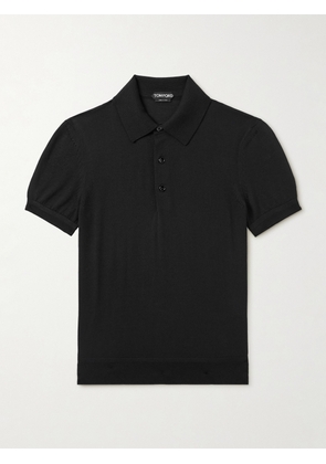 TOM FORD - Cashmere and Silk-Blend Polo Shirt - Men - Black - IT 46