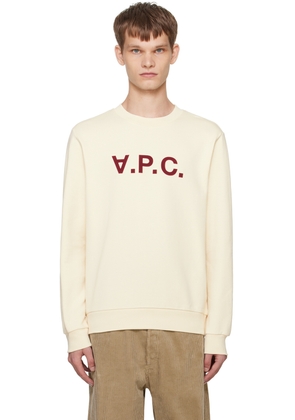 A. P.C. Off-White Standard Grand 'V. P.C.' Sweatshirt